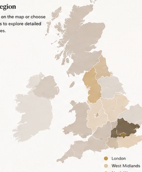 Muted UK regional map visual